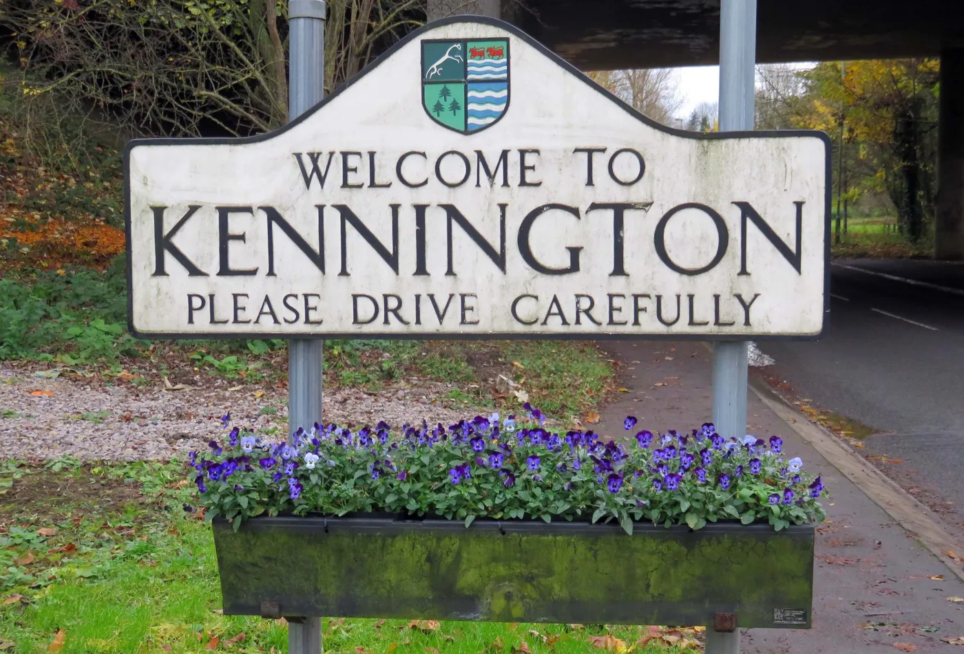 The village sign at Kennington, one of nine Vale parishes that was due to move into Greater Oxford Council in 2028